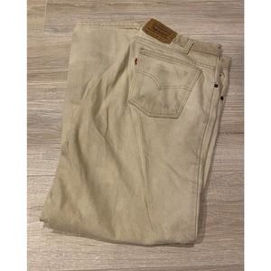 Levi's 550 Jeans Size 36x30 Orange Tab Vintage 90's USA Tan Beige Relaxed Fit